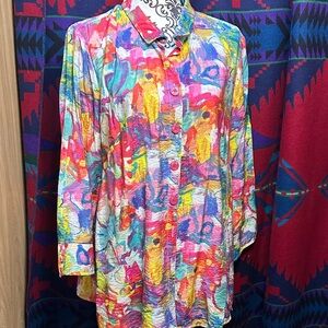 Ali Miles Tunic Blouse Sz L